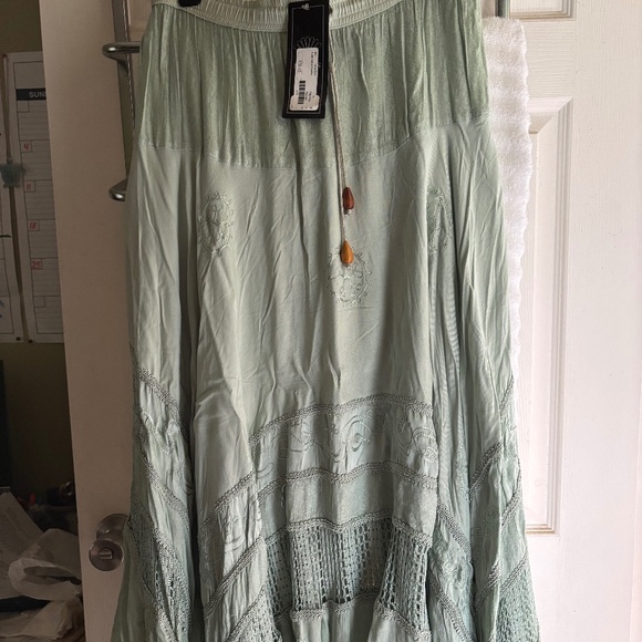 NWT Boho Embroidered Maxi Skirt - Picture 1 of 4